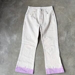 Rolla’s Dusters Bootcut Crop High Rise Jean In Salt Tye Dye